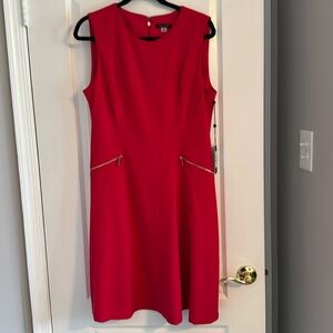 Tommy Hilfiger Red Sleeveless Dress, Size 12